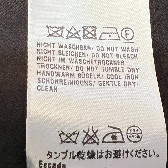 Escada Black Sheath Dress EU 36 US 4 Beaded Silk Wool Designer Cocktail - Picture 8 of 12